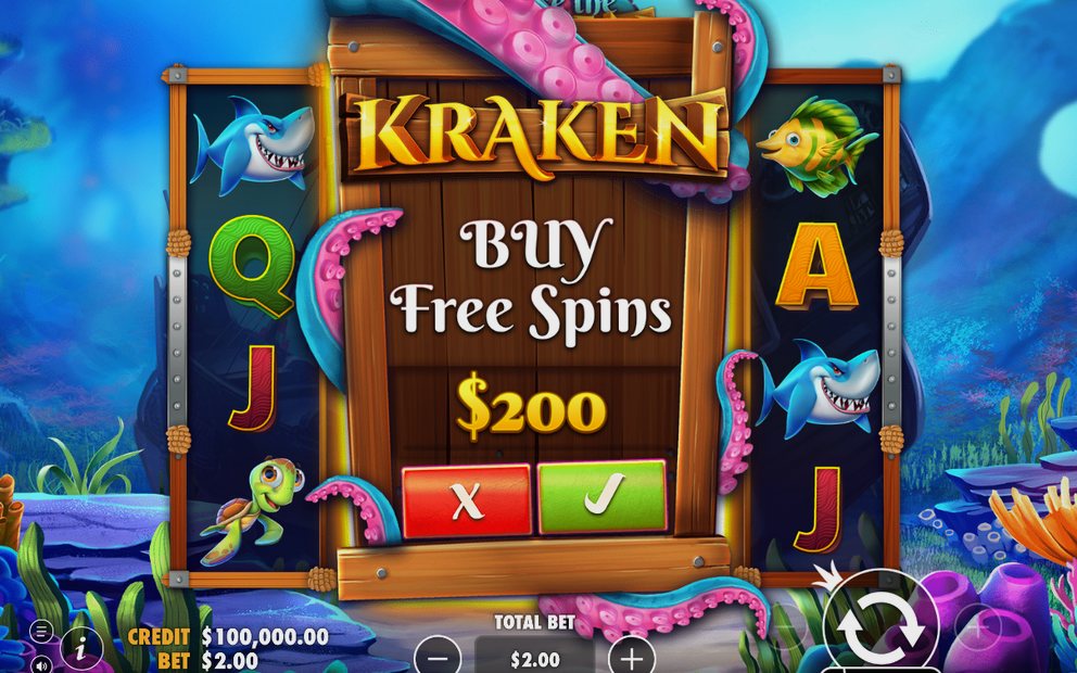 Kraken wild locked on the reels